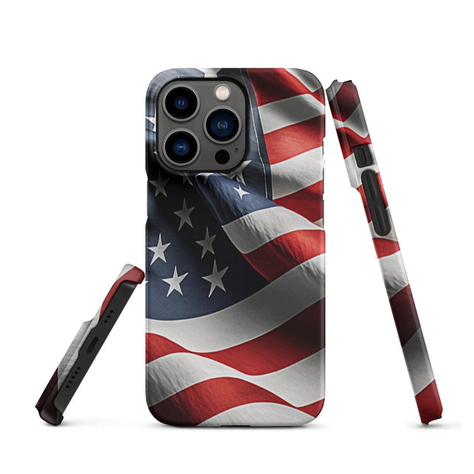 iPhone® Snap Case - USA - Flag Style 1 - Matte - iPhone 13 Pro