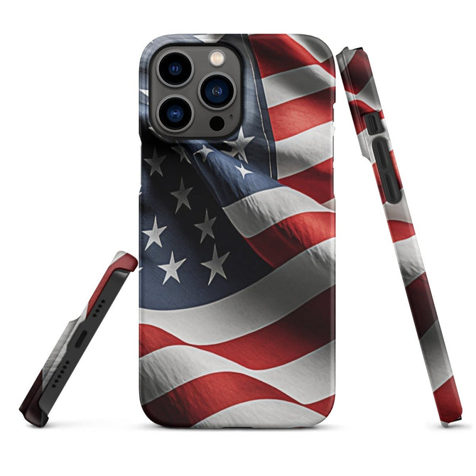 iPhone® Snap Case - USA - Flag Style 1 - Matte - iPhone 13 Pro Max