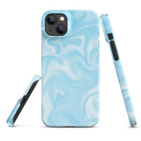 iPhone® Snap Case - Pattern - Marble - Blue Style 1 - Matte - iPhone 14 Plus