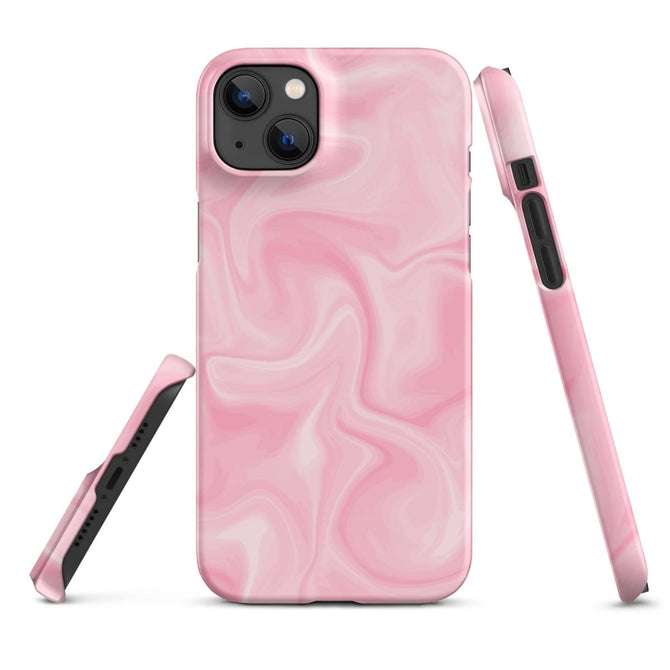 iPhone® Snap Case - Pattern - Marble - Pink Style 2 - Matte - iPhone 14 Plus