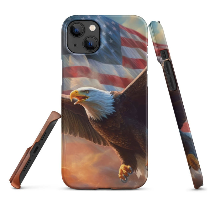 iPhone® Snap Case - USA - Eagle Flag Style 1 - Matte - iPhone 14 Plus