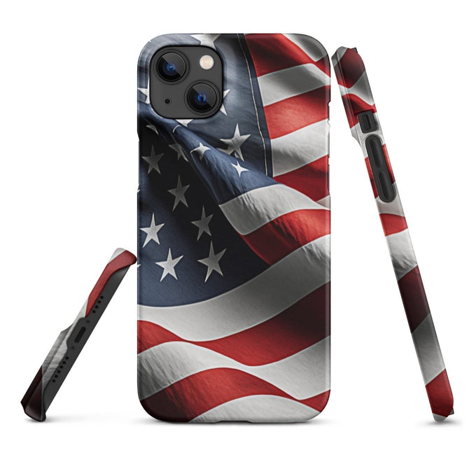 iPhone® Snap Case - USA - Flag Style 1 - Matte - iPhone 14 Plus