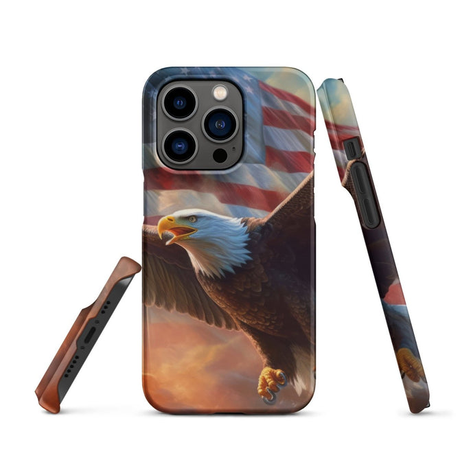 iPhone® Snap Case - USA - Eagle Flag Style 1 - Matte - iPhone 14 Pro