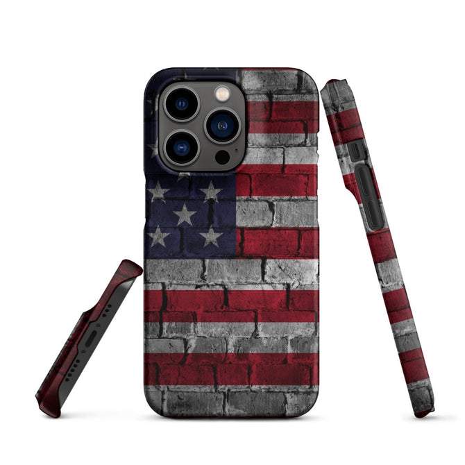 iPhone® Snap Case - USA - Flag Style 3 - Matte - iPhone 14 Pro