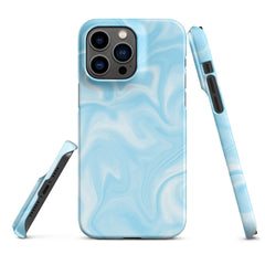 iPhone® Snap Case - Pattern - Marble - Blue Style 1 - Matte - iPhone 14 Pro Max