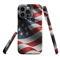 iPhone® Snap Case - USA - Flag Style 1 - Matte - iPhone 14 Pro Max