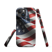 iPhone® Snap Case - USA - Flag Style 1 - Matte - iPhone 15