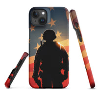 iPhone® Snap Case - Military - Marine USA Flag Style 1 - Matte - iPhone 15 Plus