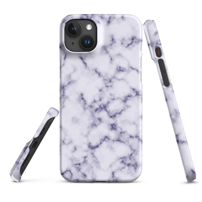 iPhone® Snap Case - Pattern - Marble - Purple Style 1 - Matte - iPhone 15 Plus