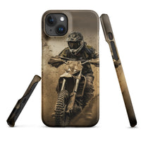 iPhone® Snap Case - Transportation (Offroad) - Dirt Bike Style 1 - Matte - iPhone 15 Plus