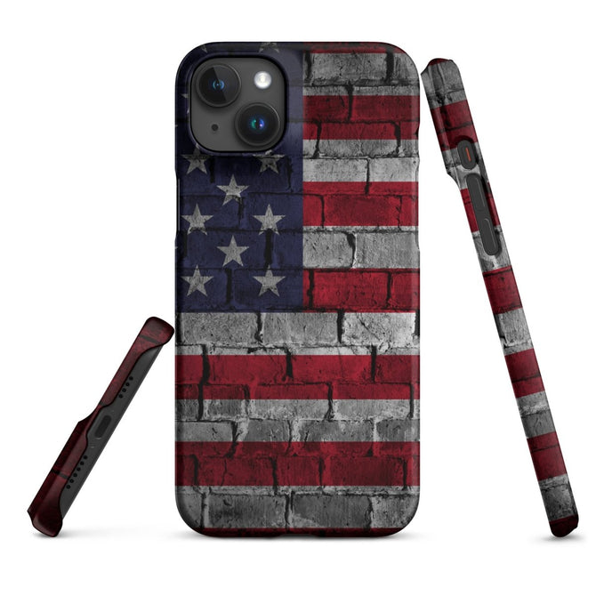 iPhone® Snap Case - USA - Flag Style 3 - Matte - iPhone 15 Plus