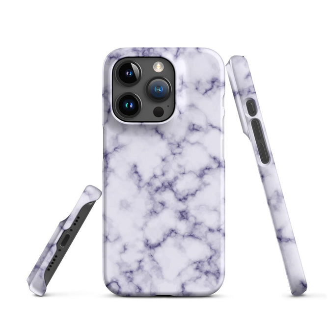 iPhone® Snap Case - Pattern - Marble - Purple Style 1 - Matte - iPhone 15 Pro