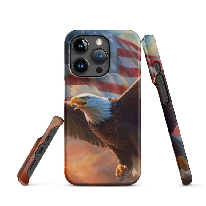 iPhone® Snap Case - USA - Eagle Flag Style 1 - Matte - iPhone 15 Pro