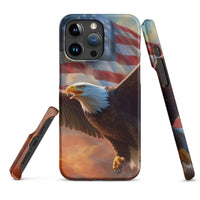 iPhone® Snap Case - USA - Eagle Flag Style 1 - Matte - iPhone 15 Pro Max