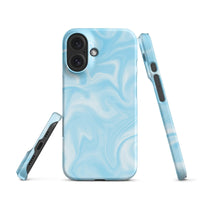 iPhone® Snap Case - Pattern - Marble - Blue Style 1 - Matte - iPhone 16