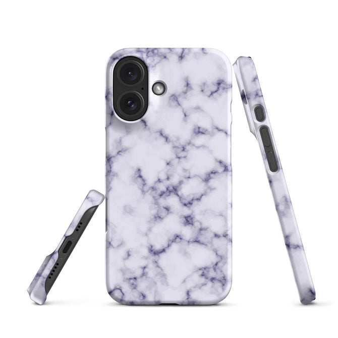 iPhone® Snap Case - Pattern - Marble - Purple Style 1 - Matte - iPhone 16