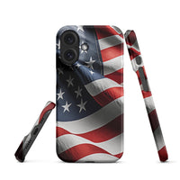 iPhone® Snap Case - USA - Flag Style 1 - Matte - iPhone 16