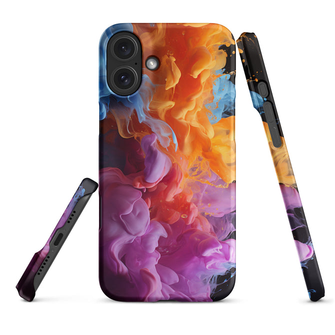 iPhone® Snap Case - Abstract - Smoke Style 6 - Matte - iPhone 16 Plus