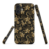 iPhone® Snap Case - Pattern - Floral Gold 1 - Matte - iPhone 16 Plus