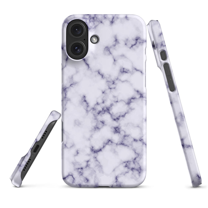 iPhone® Snap Case - Pattern - Marble - Purple Style 1 - Matte - iPhone 16 Plus