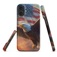 iPhone® Snap Case - USA - Eagle Flag Style 1 - Matte - iPhone 16 Plus