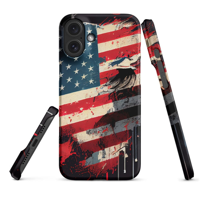 iPhone® Snap Case - USA - Flag Style 2 - Matte - iPhone 16 Plus