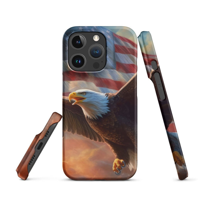 iPhone® Snap Case - USA - Eagle Flag Style 1 - Matte - iPhone 16 Pro