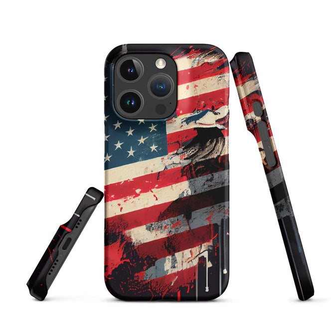 iPhone® Snap Case - USA - Flag Style 2 - Matte - iPhone 16 Pro