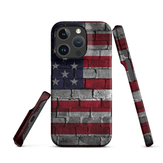 iPhone® Snap Case - USA - Flag Style 3 - Matte - iPhone 16 Pro