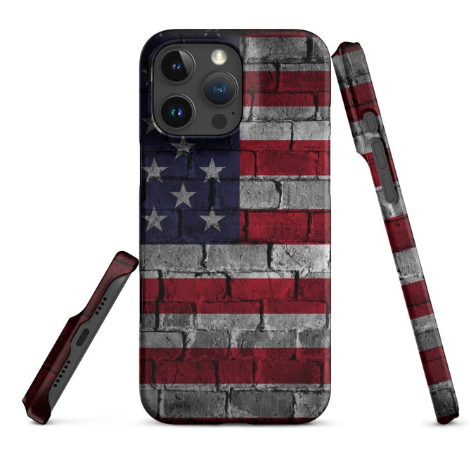 iPhone® Snap Case - USA - Flag Style 3 - Matte - iPhone 16 Pro Max