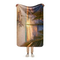 Sherpa Blanket (Full Coverage) - Nature - Beach 1 (Horizontal) - 37″×57″ - 