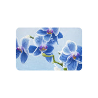 Sherpa Blanket (Full Coverage) - Nature - Flowers Blue 1 (Horizontal) - 37″×57″ - 