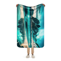 Sherpa Blanket (Full Coverage) - Nature - Mountains 2 (Horizontal) - 37″×57″ - 