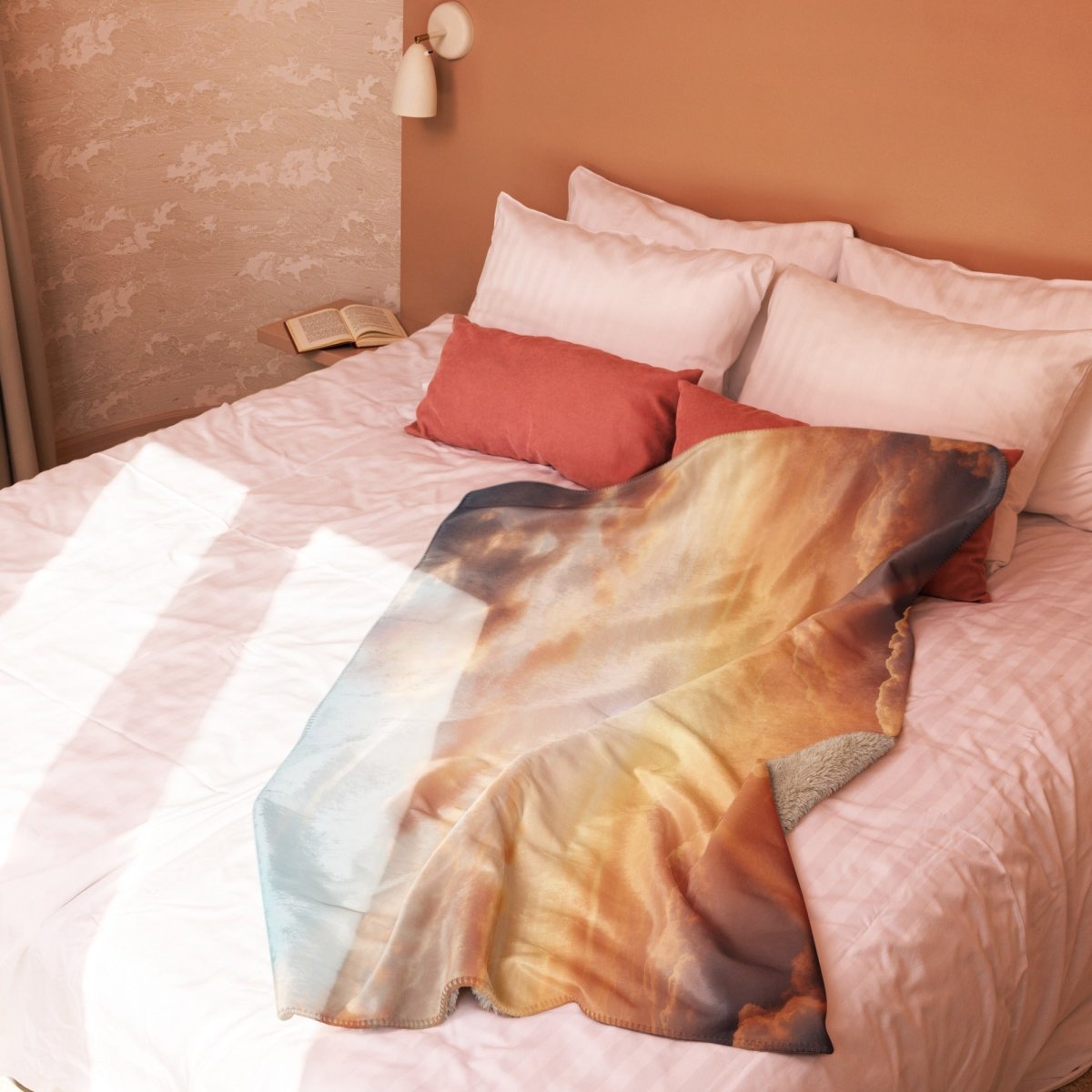 Sherpa Blanket (Full Coverage) - Nature - Sunset 1 (Horizontal) - 37″×57″ - 
