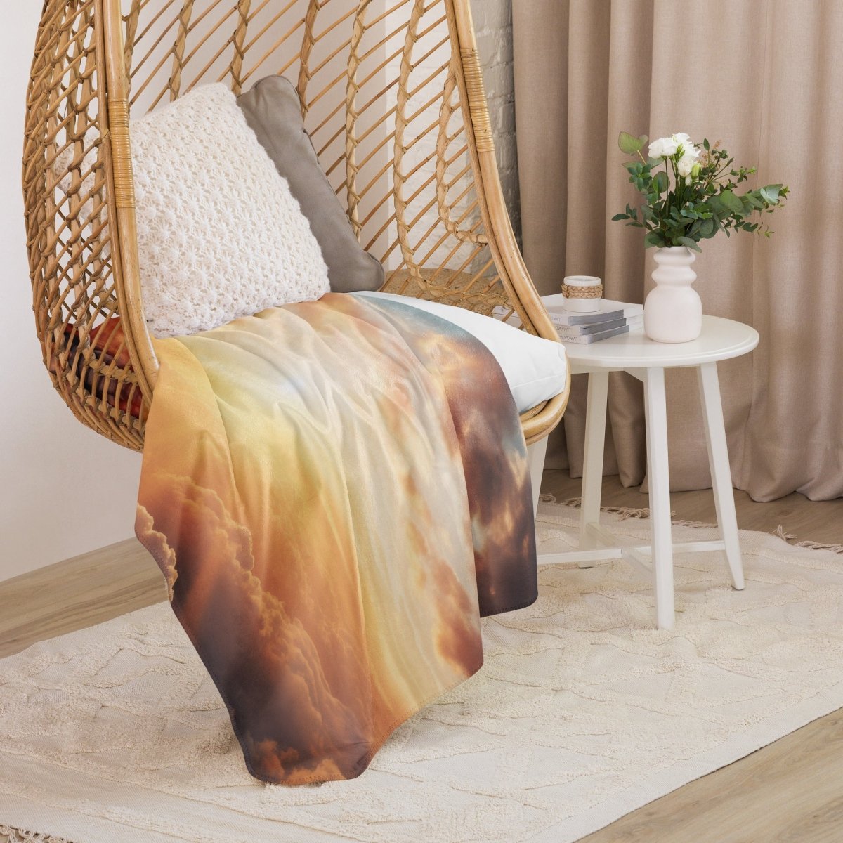 Sherpa Blanket (Full Coverage) - Nature - Sunset 1 (Horizontal) - 37″×57″ - 
