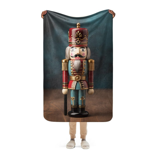 Sherpa Blanket (Full Coverage) - Christmas - Nutcracker 1 (Vertical) - 37″×57″ - 