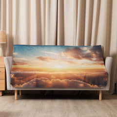 Sherpa Blanket (Full Coverage) - Nature - Sunset 1 (Horizontal) - 50″×60″ - 