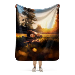 Sherpa Blanket (Full Coverage) - Sports - Baseball 1 (Vertical) - 50″×60″ - 