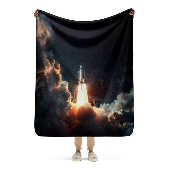 Sherpa Blanket (Full Coverage) - Transportation - Rocket 1 (Vertical) - 50″×60″ - 