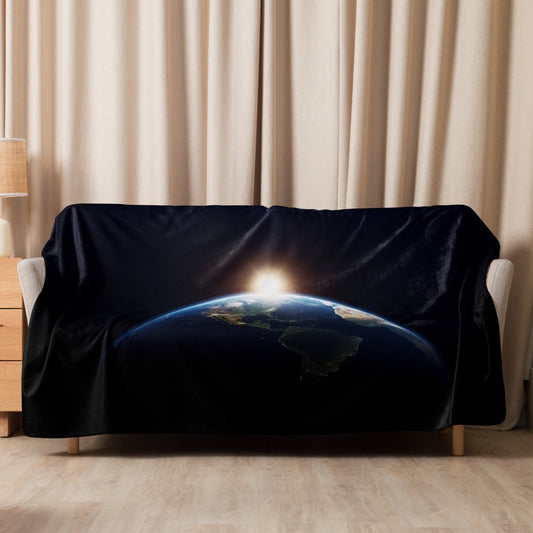 Sherpa Blanket (Full Coverage) - Space - Planets 2 (Horizontal) - 60″×80″ - 