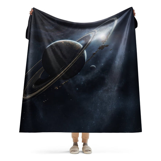 Sherpa Blanket (Full Coverage) - Space - Planets 1 (Vertical) - 60″×80″ - 