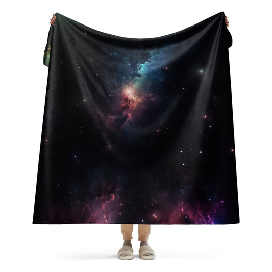 Sherpa Blanket (Full Coverage) - Space - Stars 1 (Vertical) - 60″×80″ - 