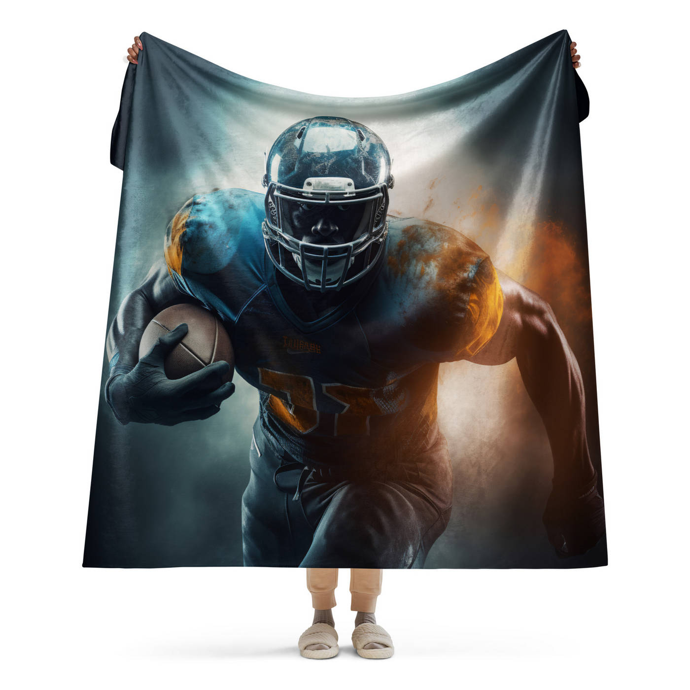 Sherpa Blanket - Sports - Football 2 (Vertical)