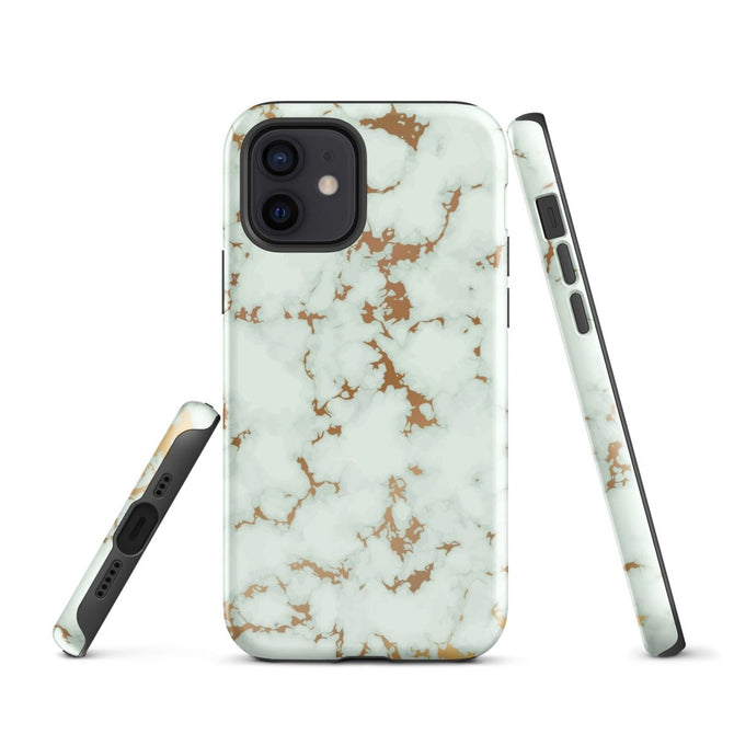 iPhone® Tough Case - Pattern - Marble - Gold Style 1 - Glossy - iPhone 12