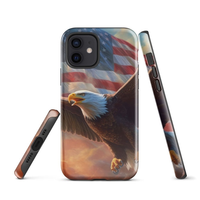 iPhone® Tough Case - USA - Eagle Flag Style 1 - Glossy - iPhone 12