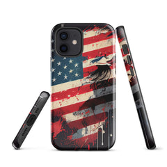 iPhone® Tough Case - USA - Flag Style 2 - Glossy - iPhone 12