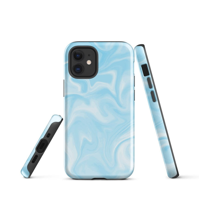 iPhone® Tough Case - Pattern - Marble - Blue Style 1 - Glossy - iPhone 12 mini