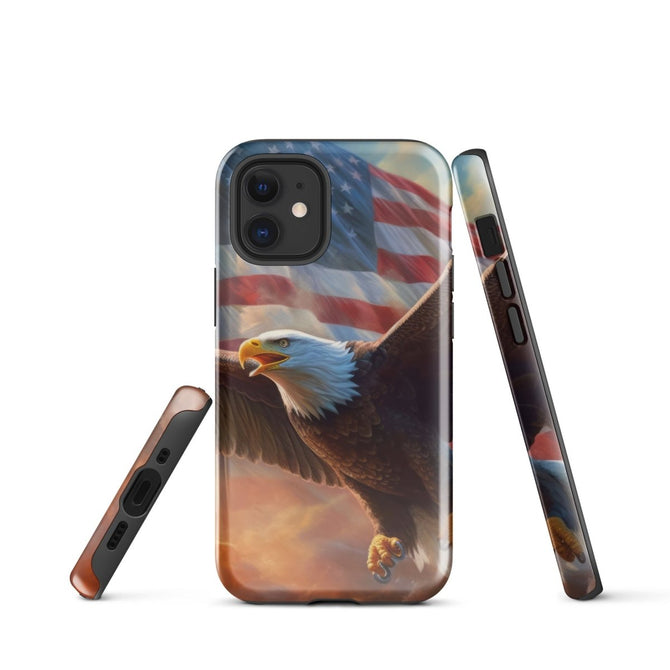 iPhone® Tough Case - USA - Eagle Flag Style 1 - Glossy - iPhone 12 mini