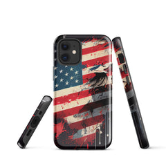 iPhone® Tough Case - USA - Flag Style 2 - Glossy - iPhone 12 mini