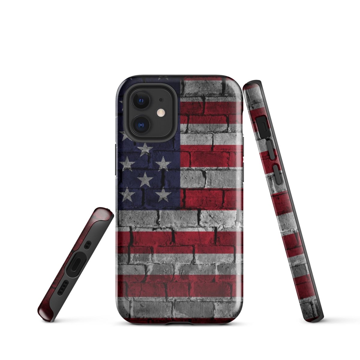 iPhone® Tough Case - USA - Flag Style 3 - Glossy - iPhone 12 mini